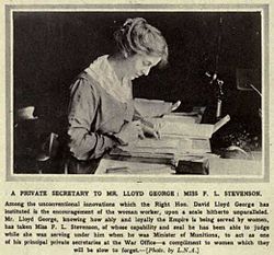 Frances Stevenson esposa de David Lloyd George